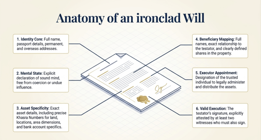 how to write perfect will? 